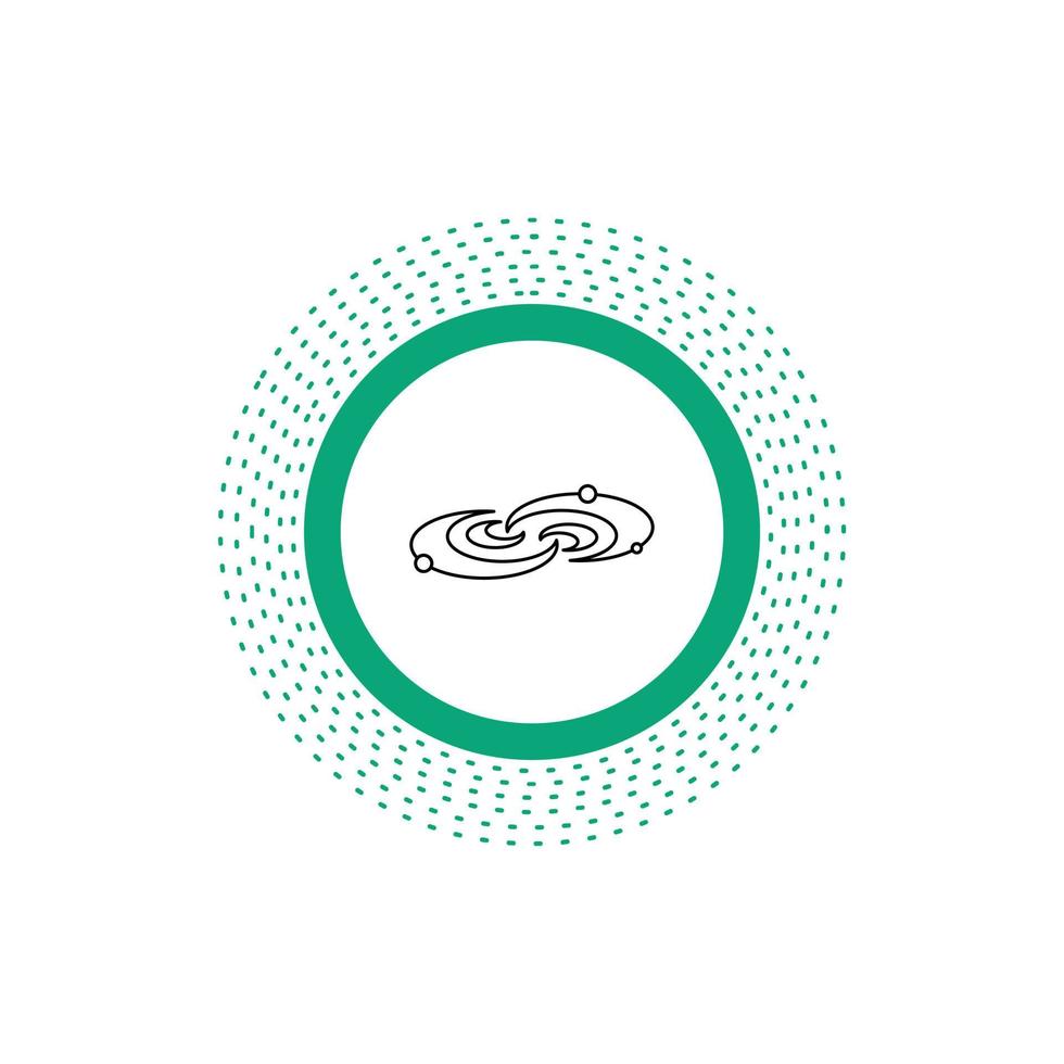 Galaxy. astronomy. planets. system. universe Line Icon. Vector isolated illustration