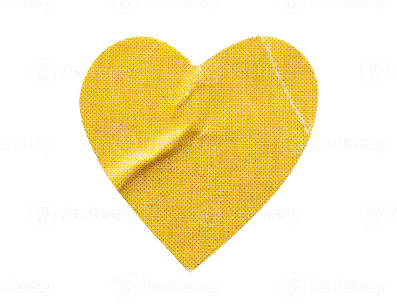 heart shape sticker isolated on white background photo