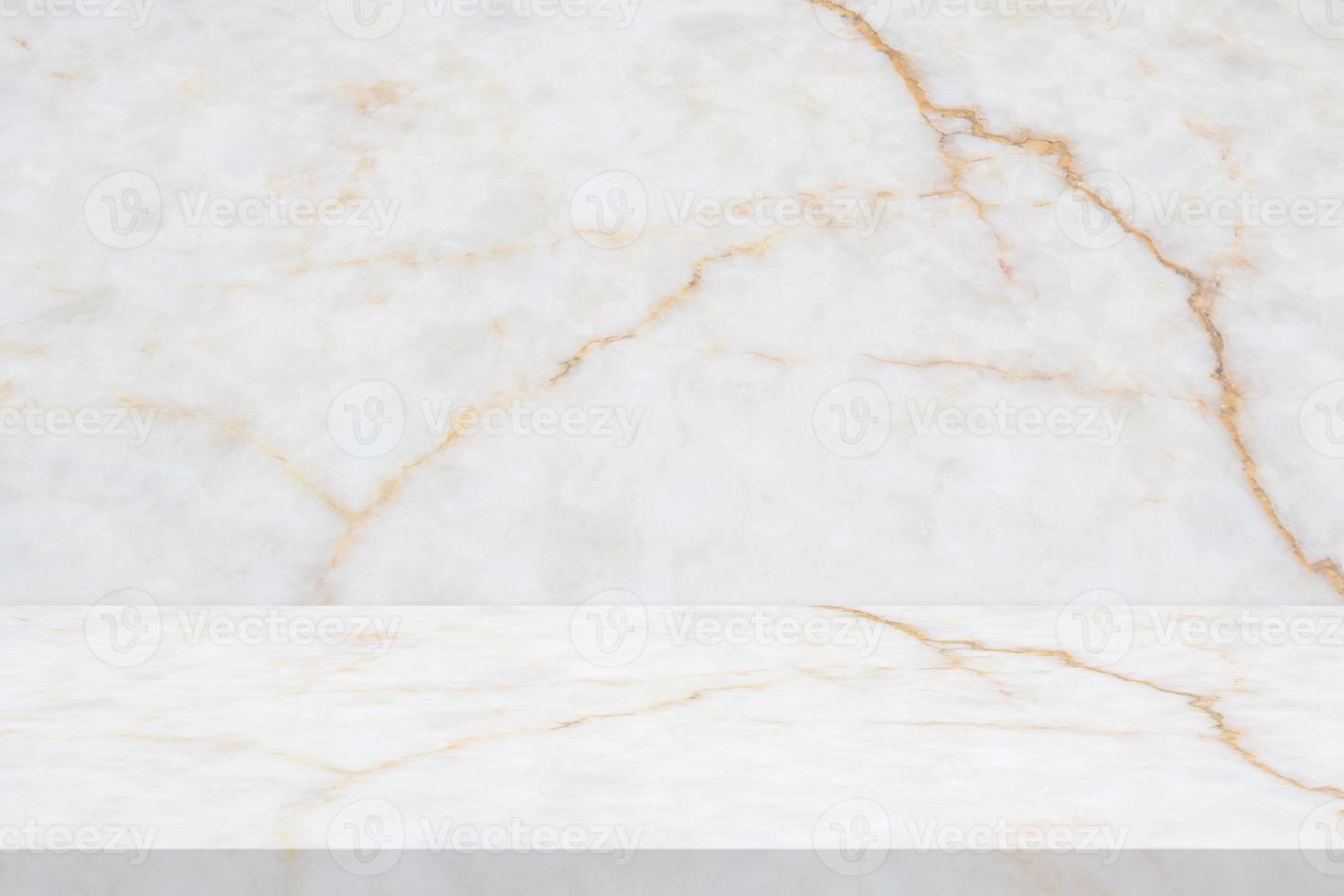 white marble table with natural wall texture background for mockup product display template photo