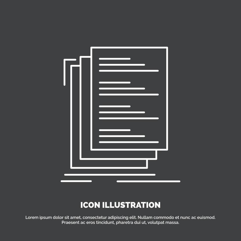 Code. coding. compile. files. list Icon. Line vector symbol for UI and UX. website or mobile application