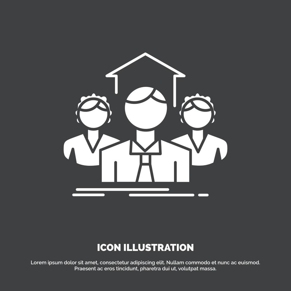 Team. Business. teamwork. group. meeting Icon. glyph vector symbol for UI and UX. website or mobile application