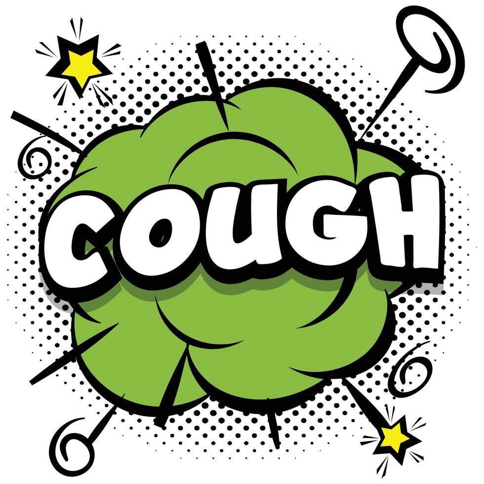 cough Comic bright template with speech bubbles on colorful frames vector