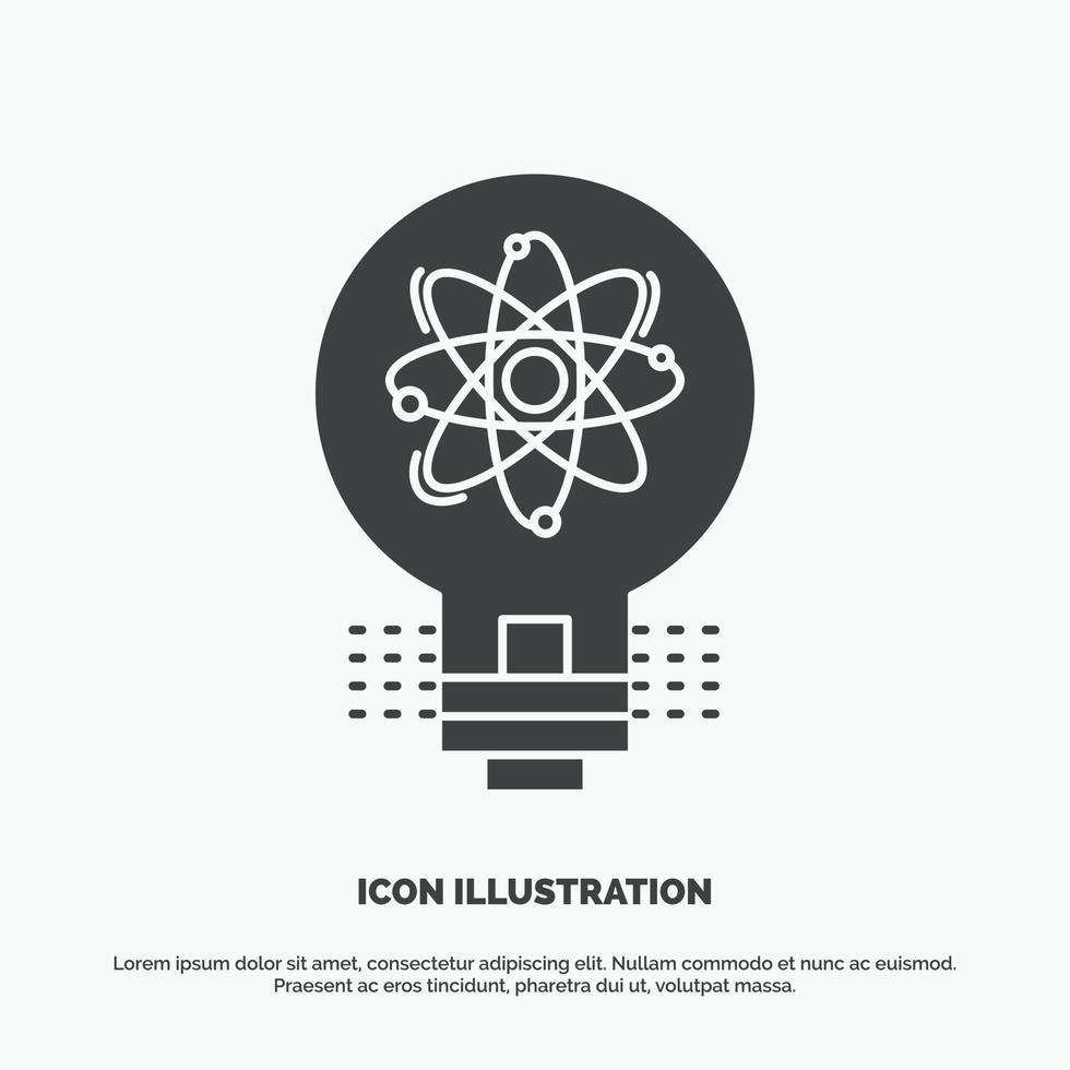 ocurrencia. innovación. luz. solución. icono de inicio. símbolo gris vectorial de glifo para ui y ux. sitio web o aplicación móvil vector