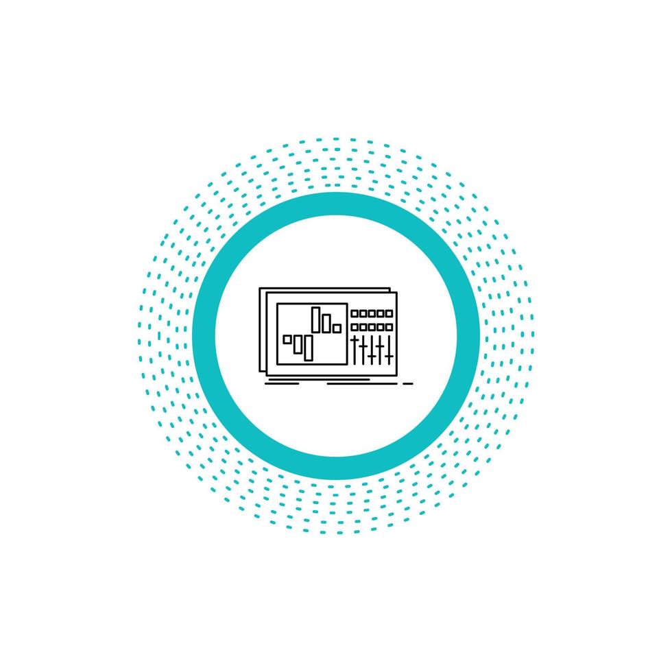 control. equalizer. equalization. sound. studio Line Icon. Vector isolated illustration