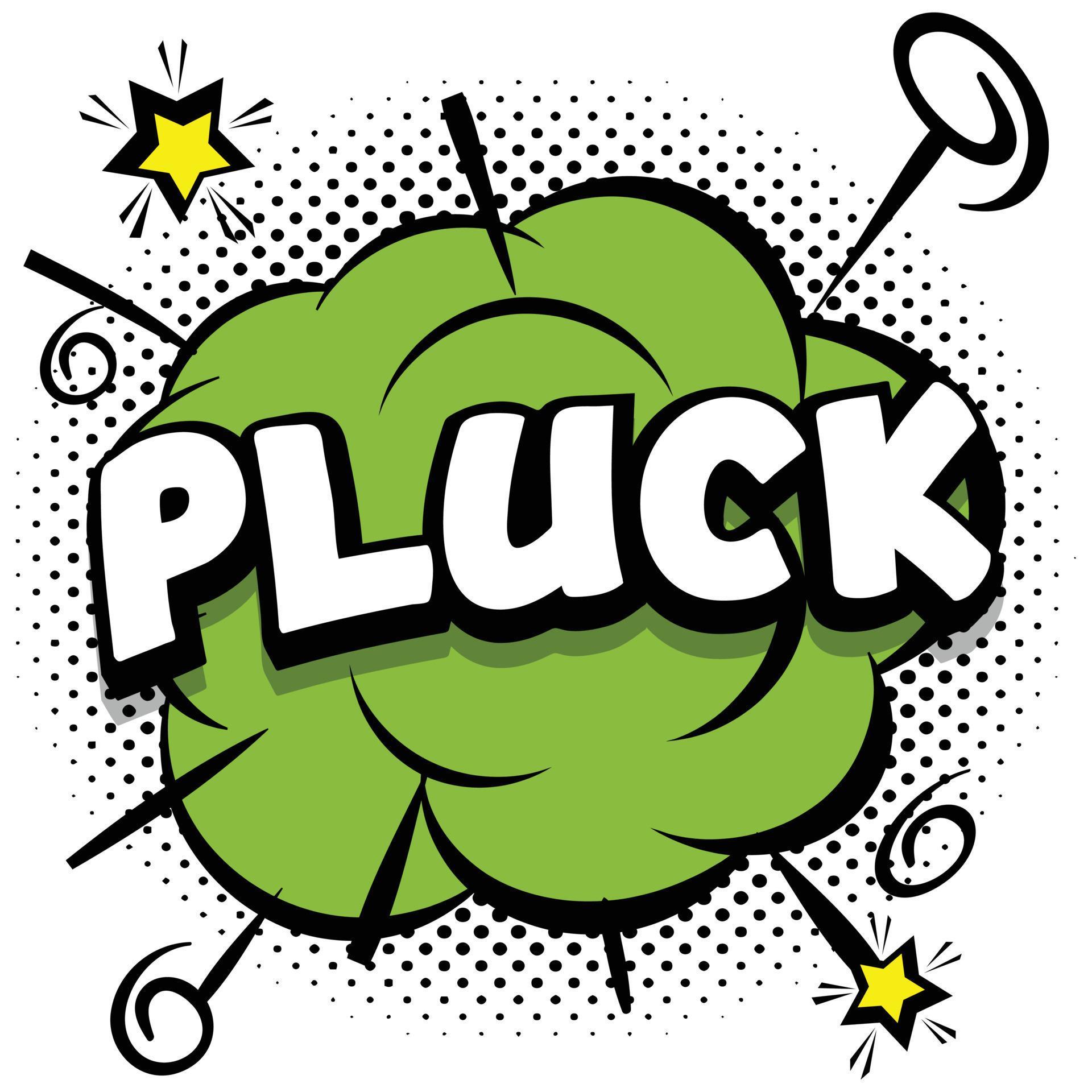 pluck Comic bright template with speech bubbles on colorful frames