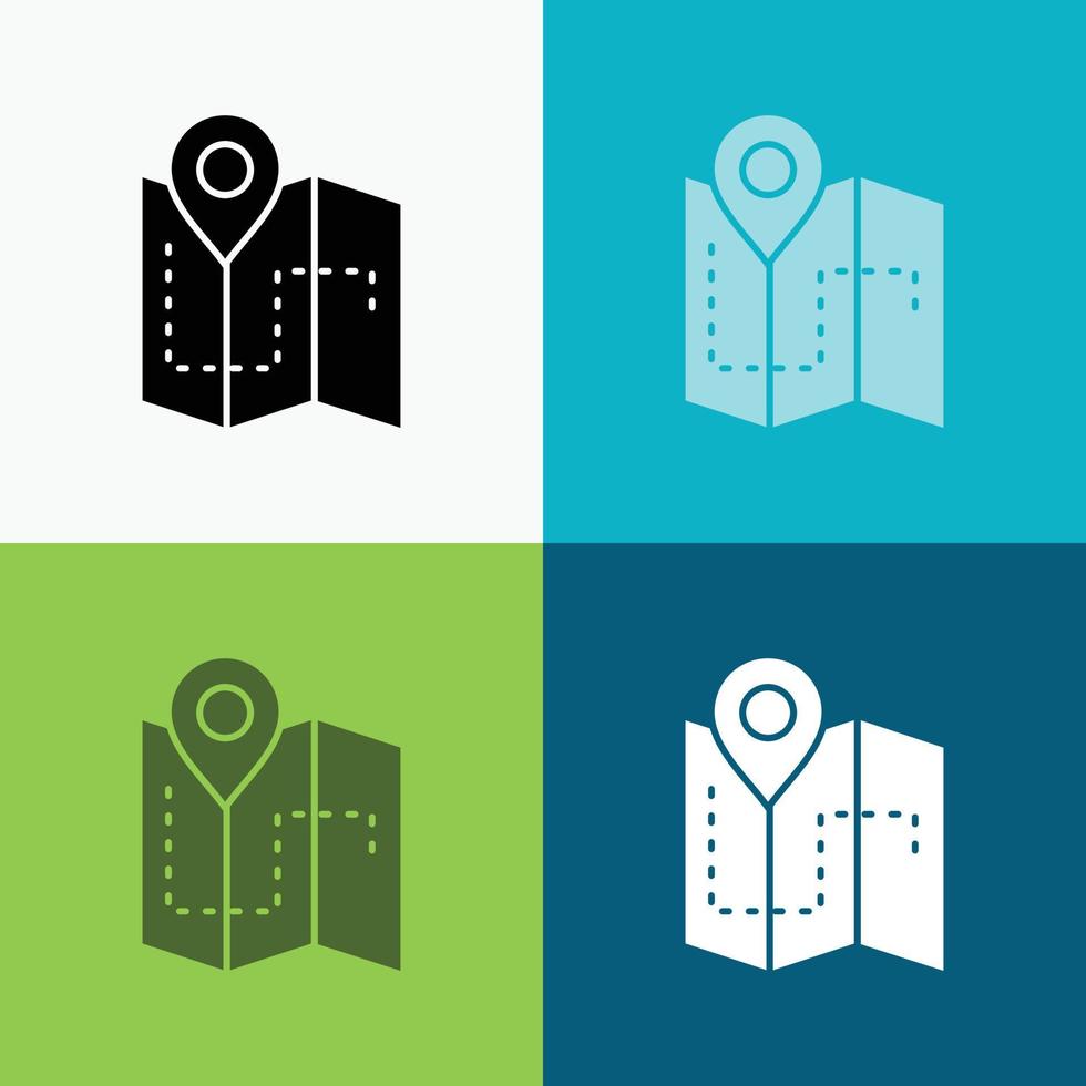 Map. Camping. plan. track. location Icon Over Various Background. glyph style design. designed for web and app. Eps 10 vector illustration