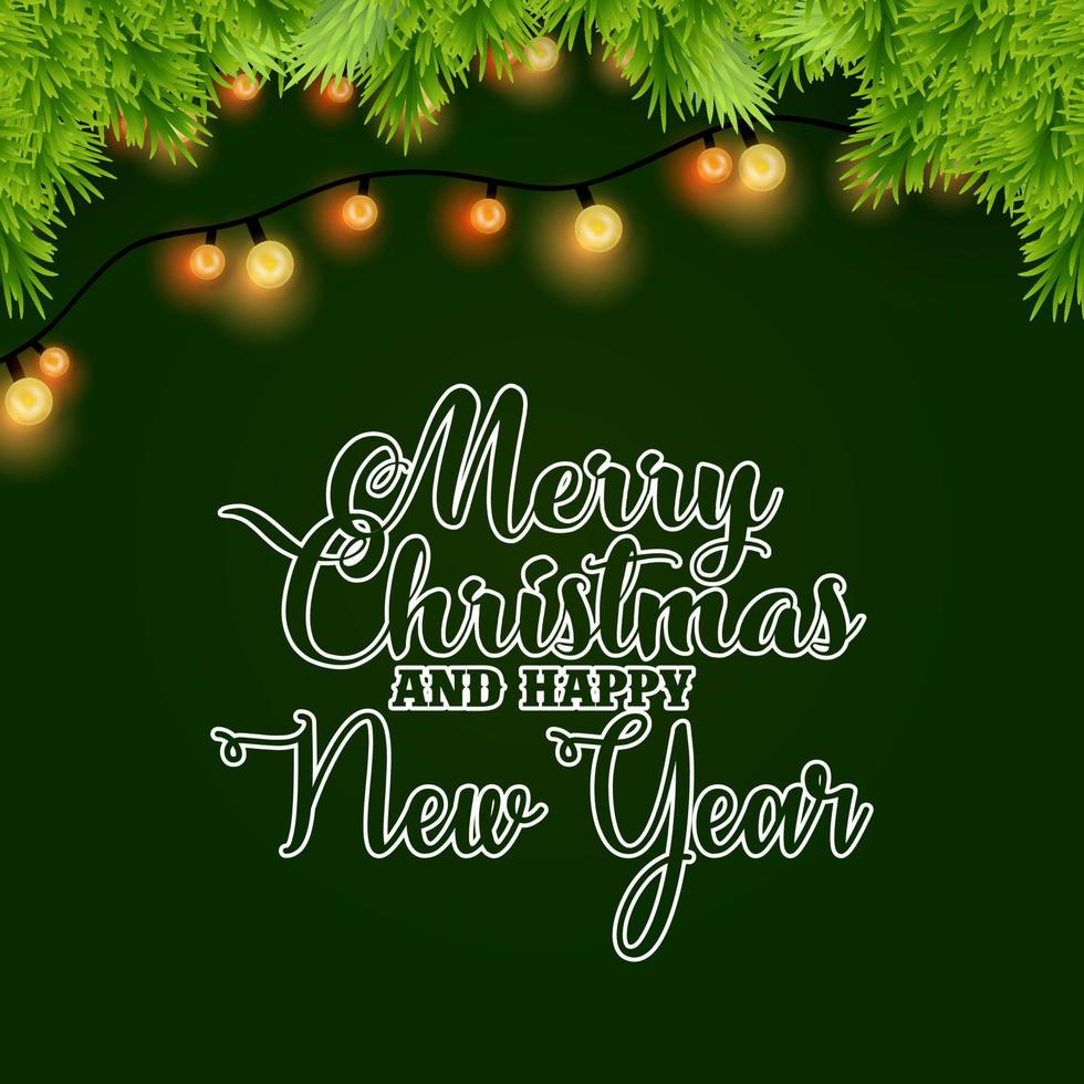 Merry Christmas and Happy New year Light and Bokeh Background vector