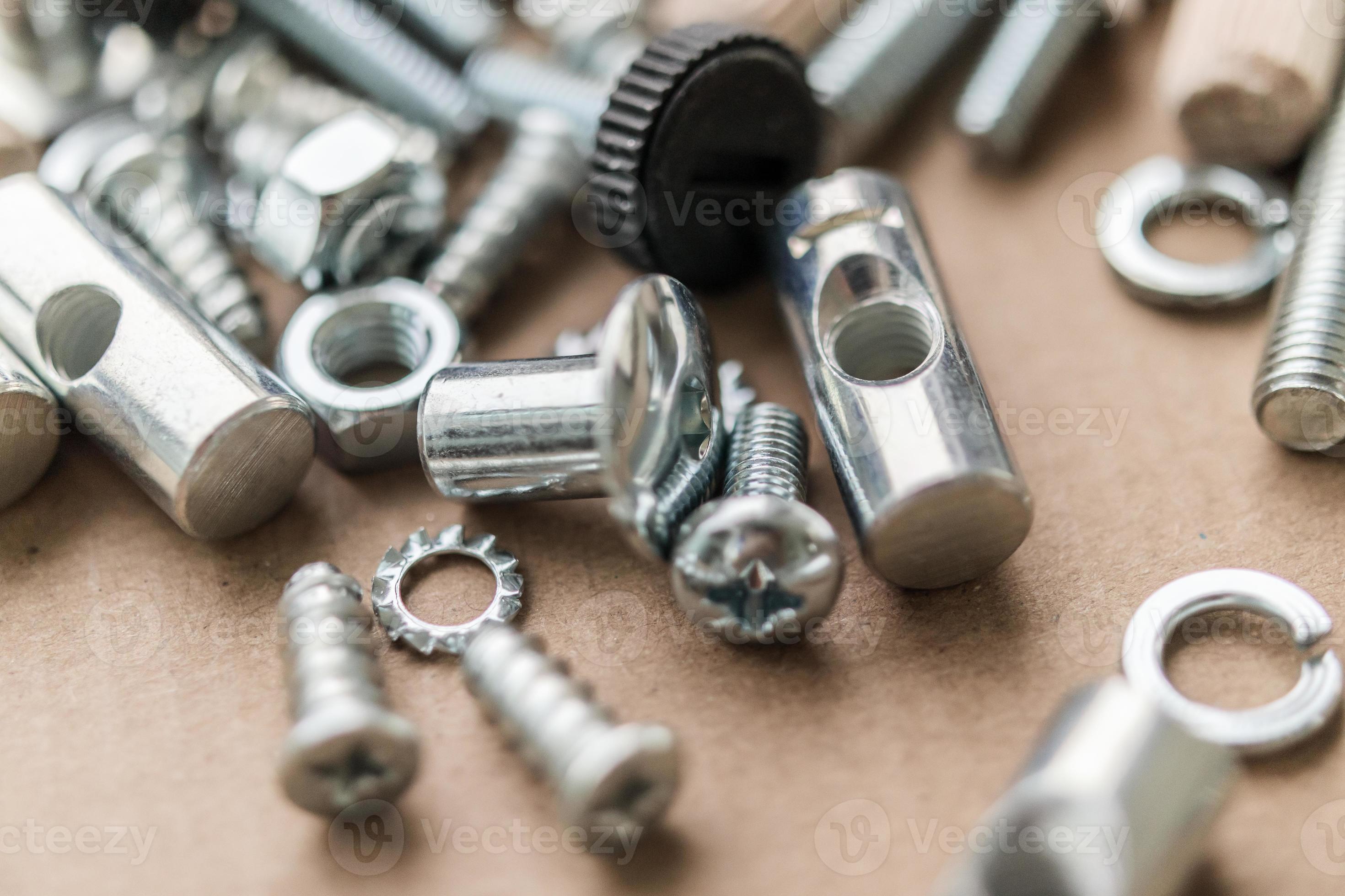 Assembly furniture tool kit with screw dowel and bolt 13009765 Stock