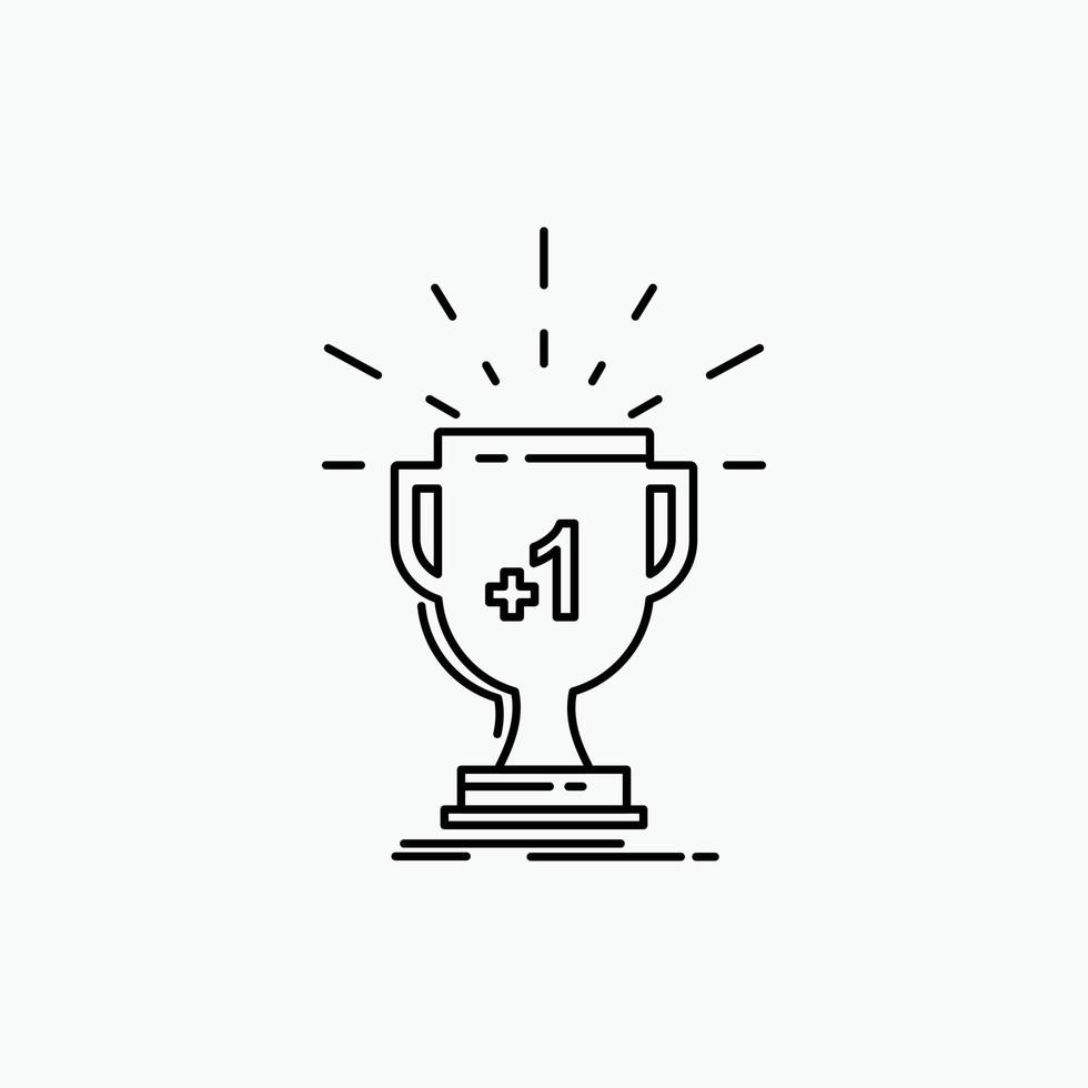 award. trophy. win. prize. first Line Icon. Vector isolated illustration