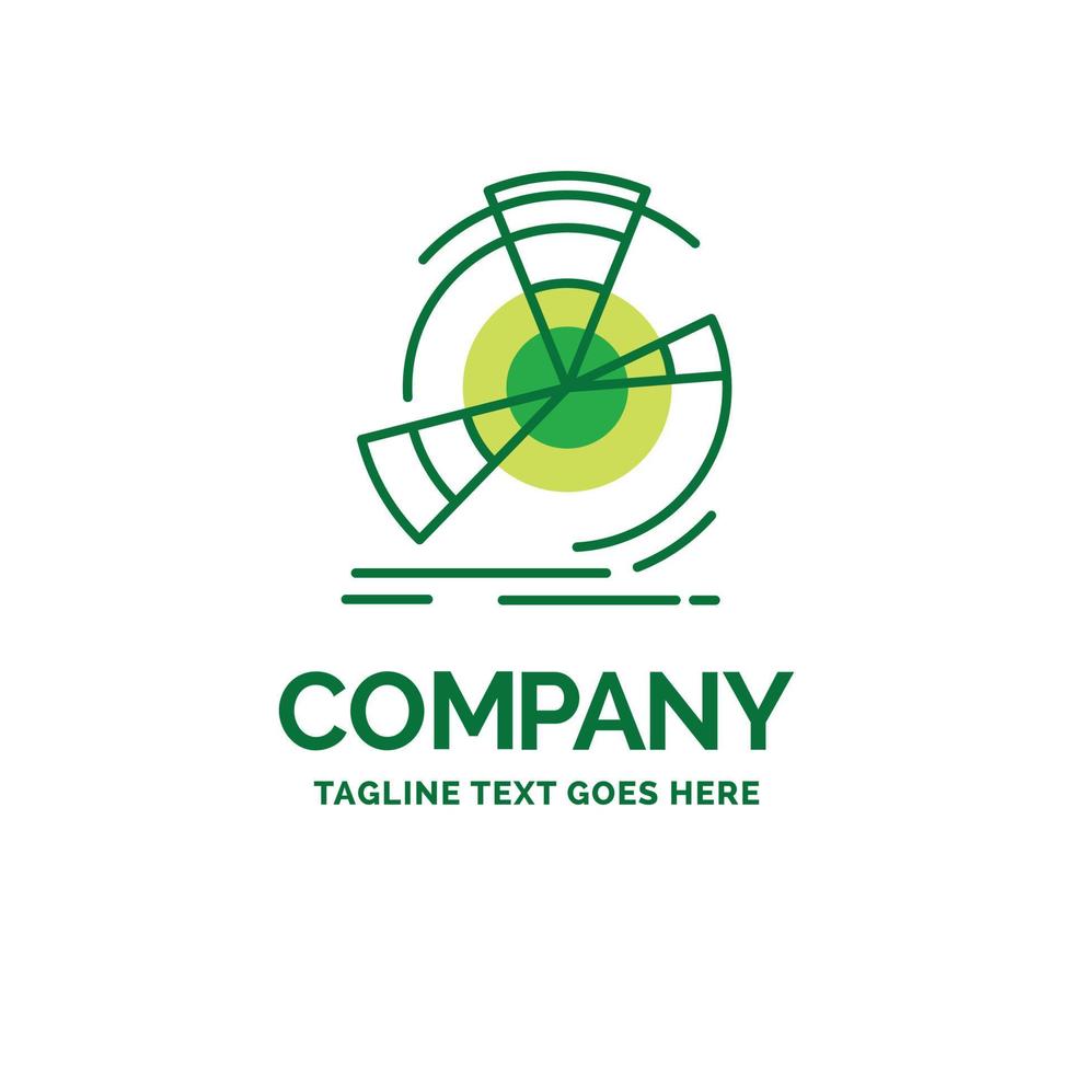 Data. diagram. performance. point. reference Flat Business Logo template. Creative Green Brand Name Design. vector