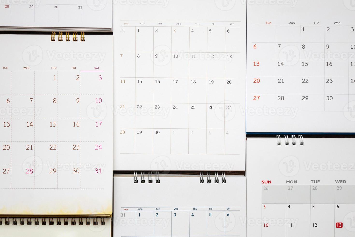 fondo de página de calendario planificación de negocios cita concepto de reunión foto