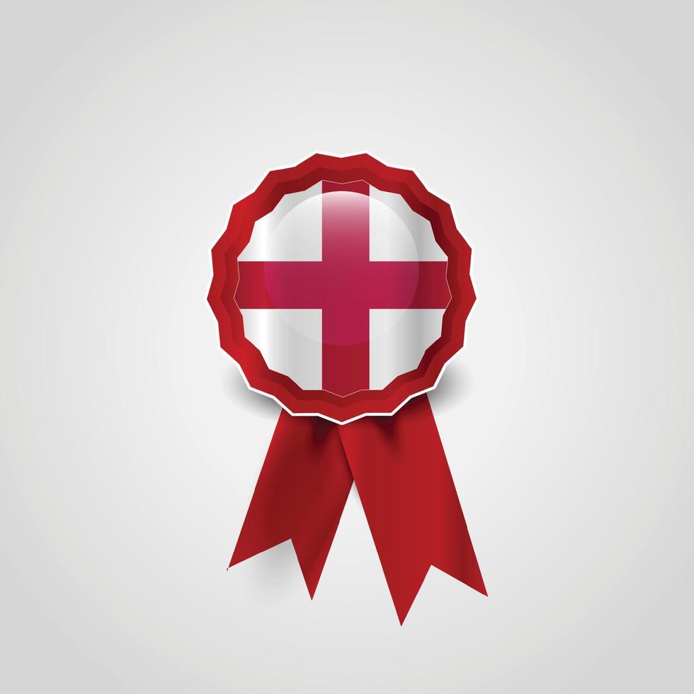 England United Kingdom Flag Ribbon Banner Badge vector