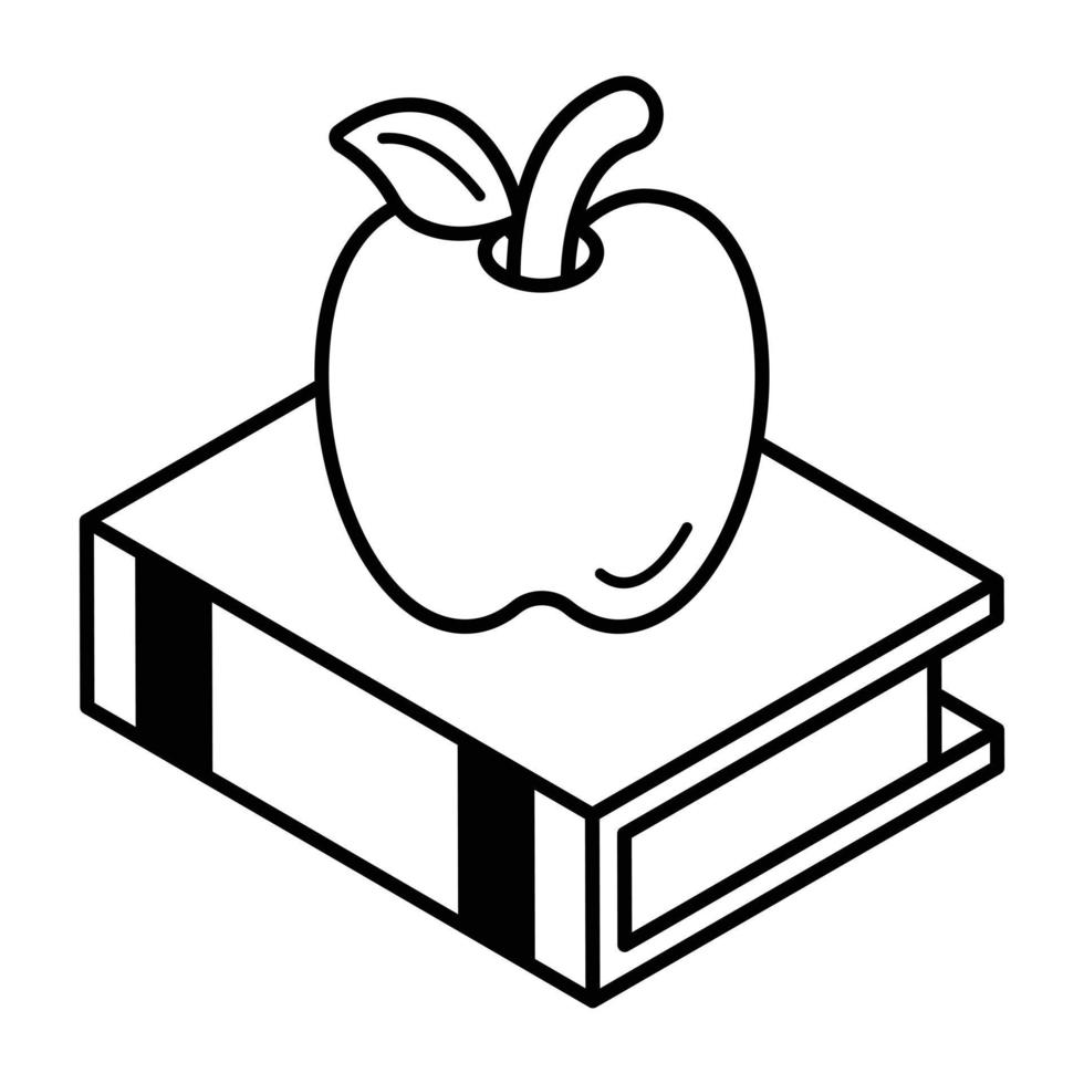 Latest line isometric icon of healthy knowledge vector