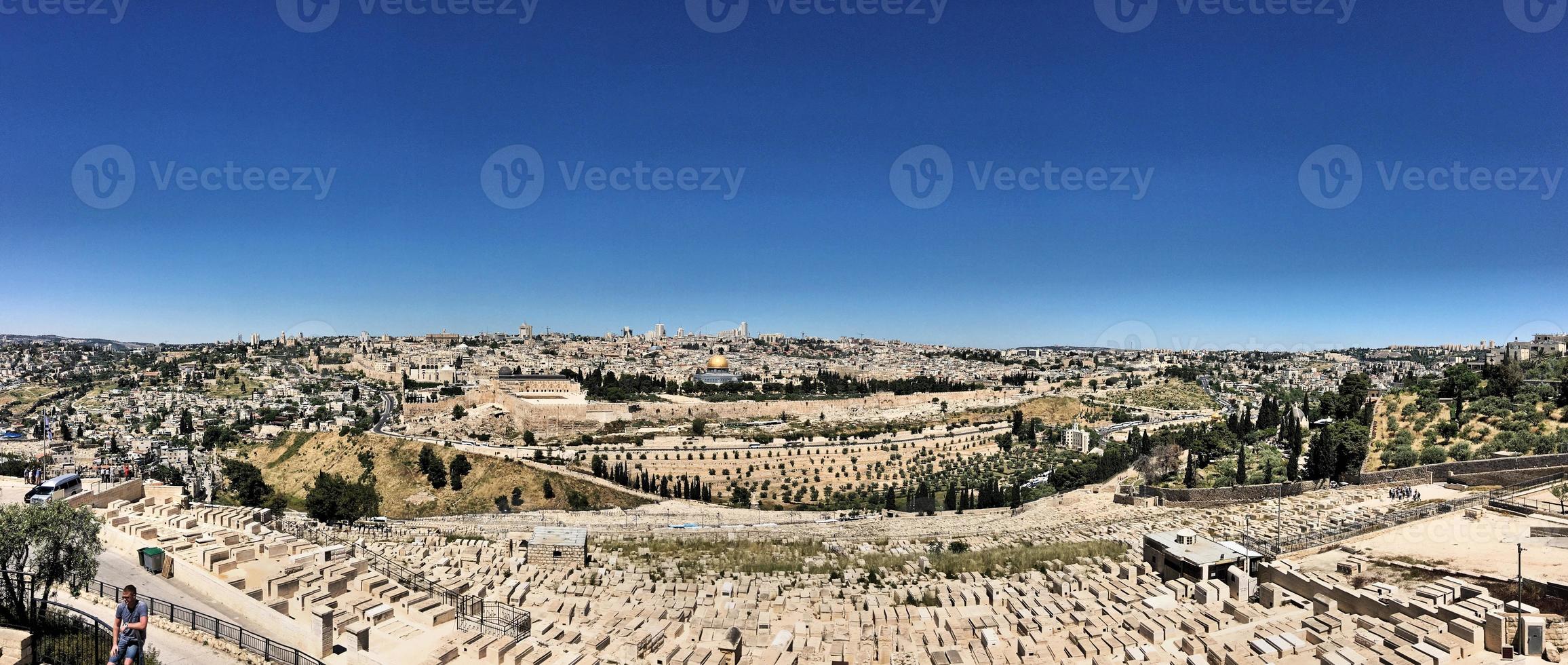 A view of Jerusalem from the Mount of Olives photo