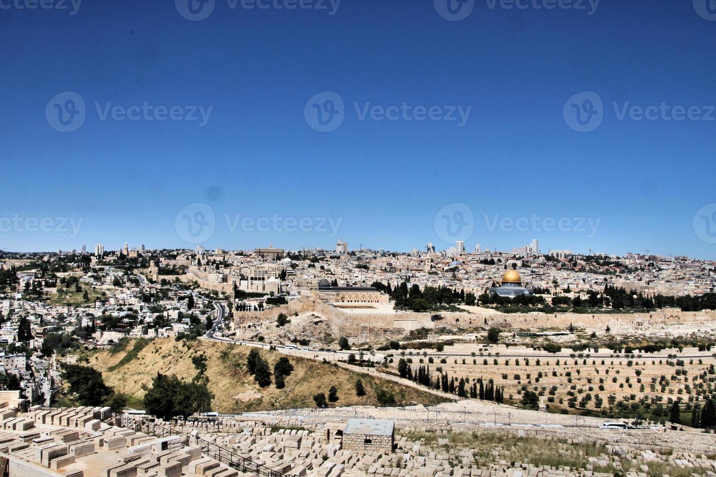 A view of Jerusalem from the Mount of Olives photo