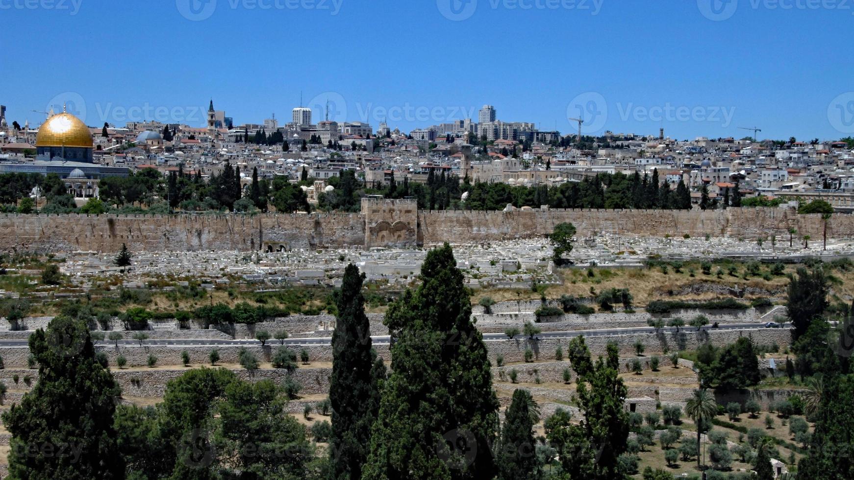 A view of Jerusalem from the Mount of Olives photo