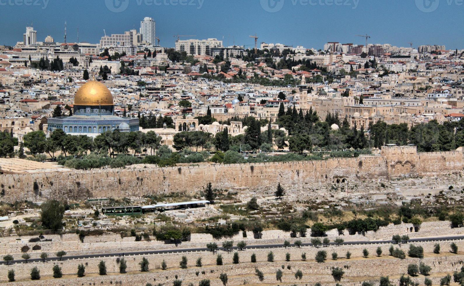 A view of Jerusalem from the Mount of Olives photo