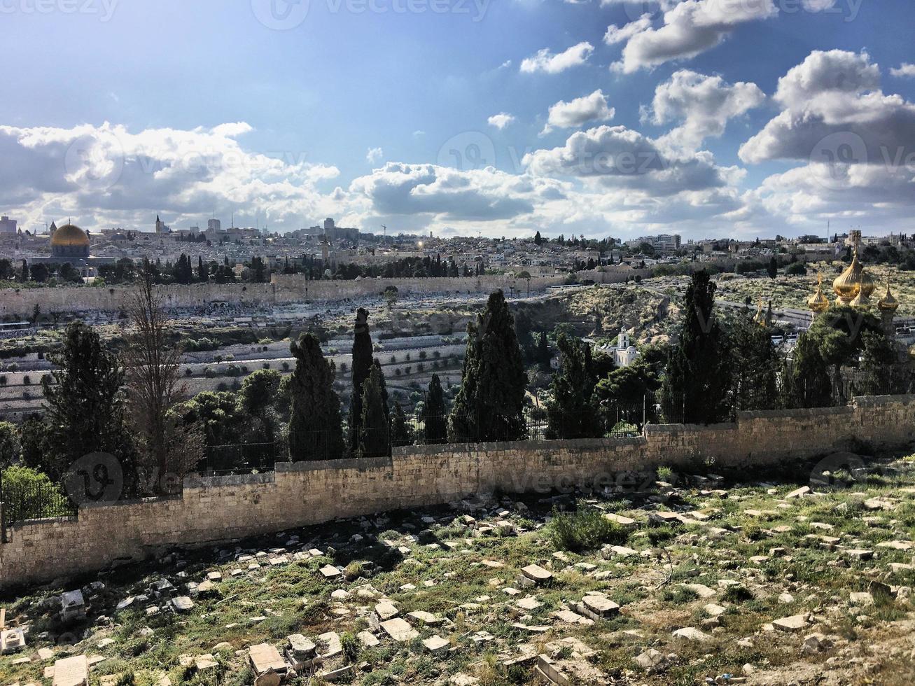 A view of Jerusalem from the Mount of Olives photo