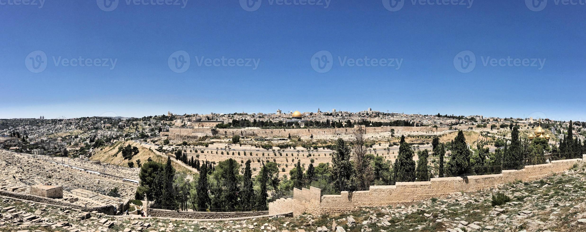 A view of Jerusalem from the Mount of Olives photo