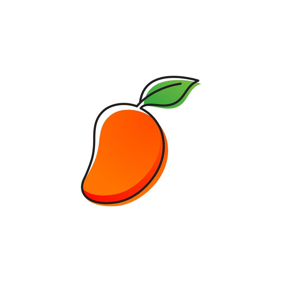 Diseño de ilustración de vector de icono de mango