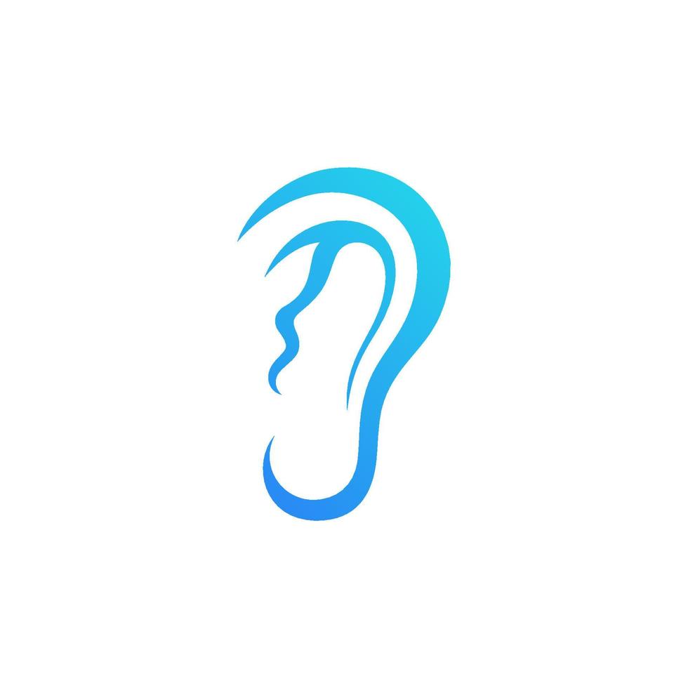 Hearing icon illustration Template vector