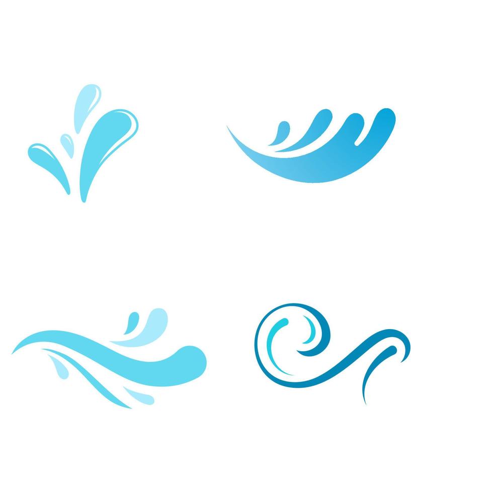 Ilustración de vector de icono de salpicaduras de agua