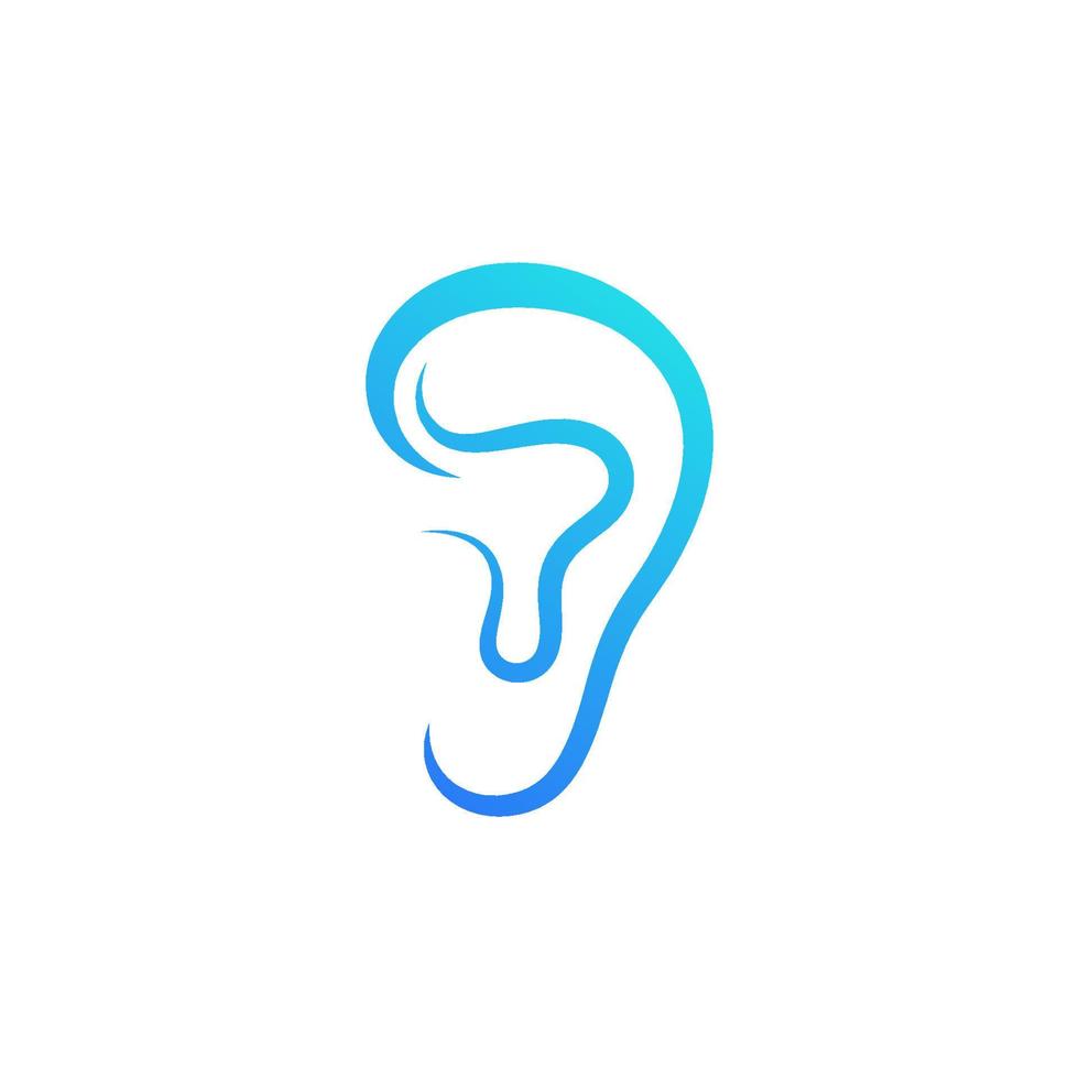 Hearing icon illustration Template vector