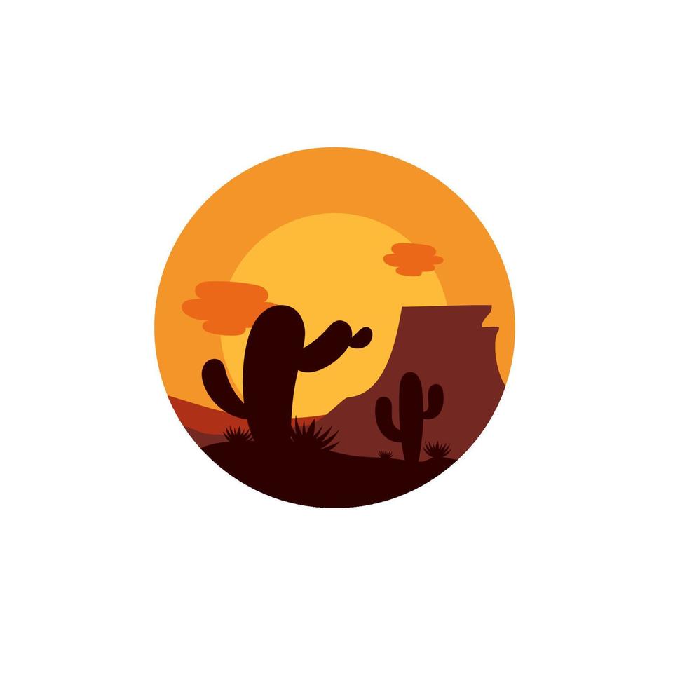 vector de plantilla de diseño de icono de cactus