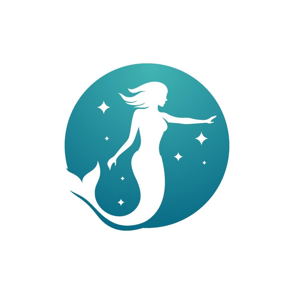 diseño de ilustración de vector de sirena