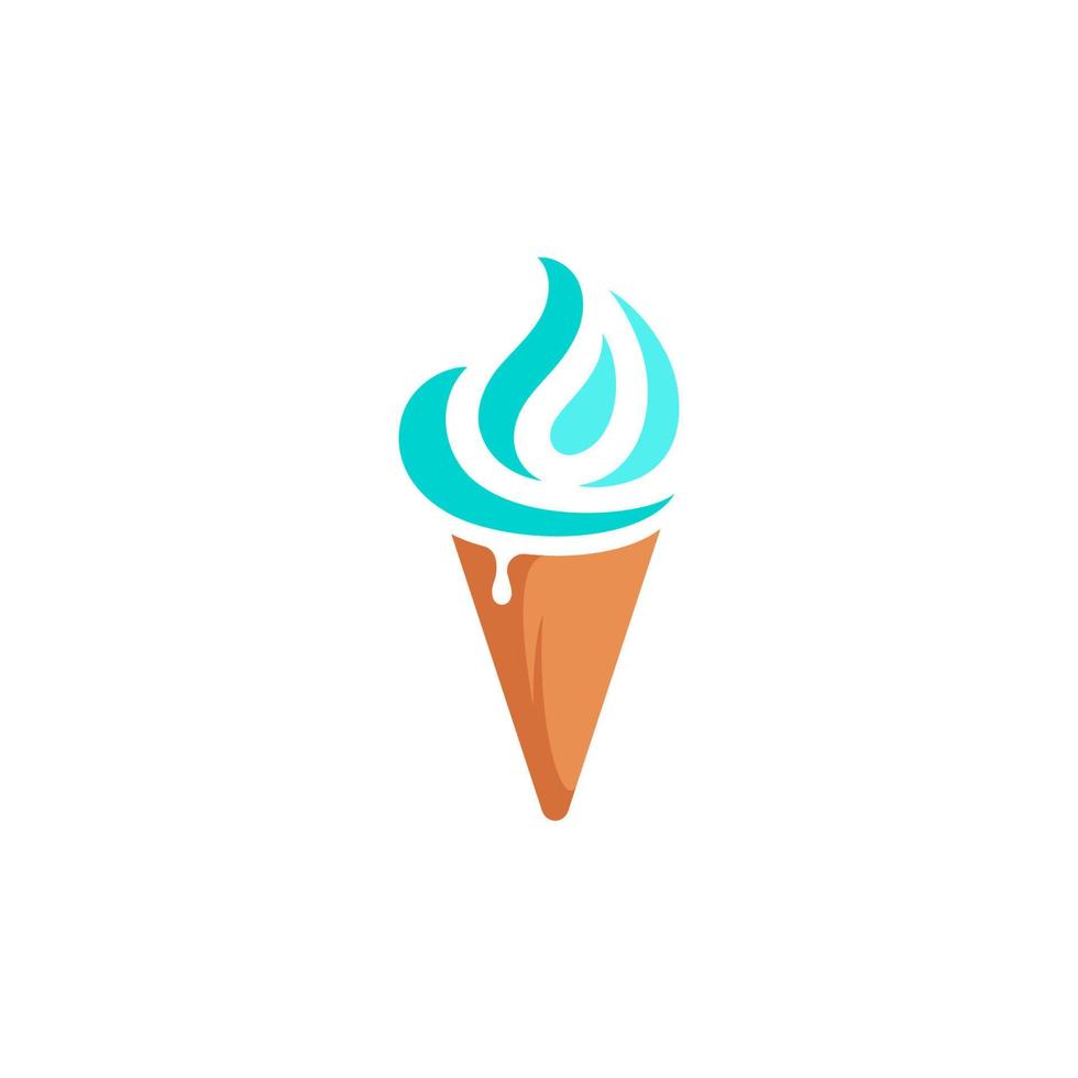 Ilustración de diseño de icono de vector de helado