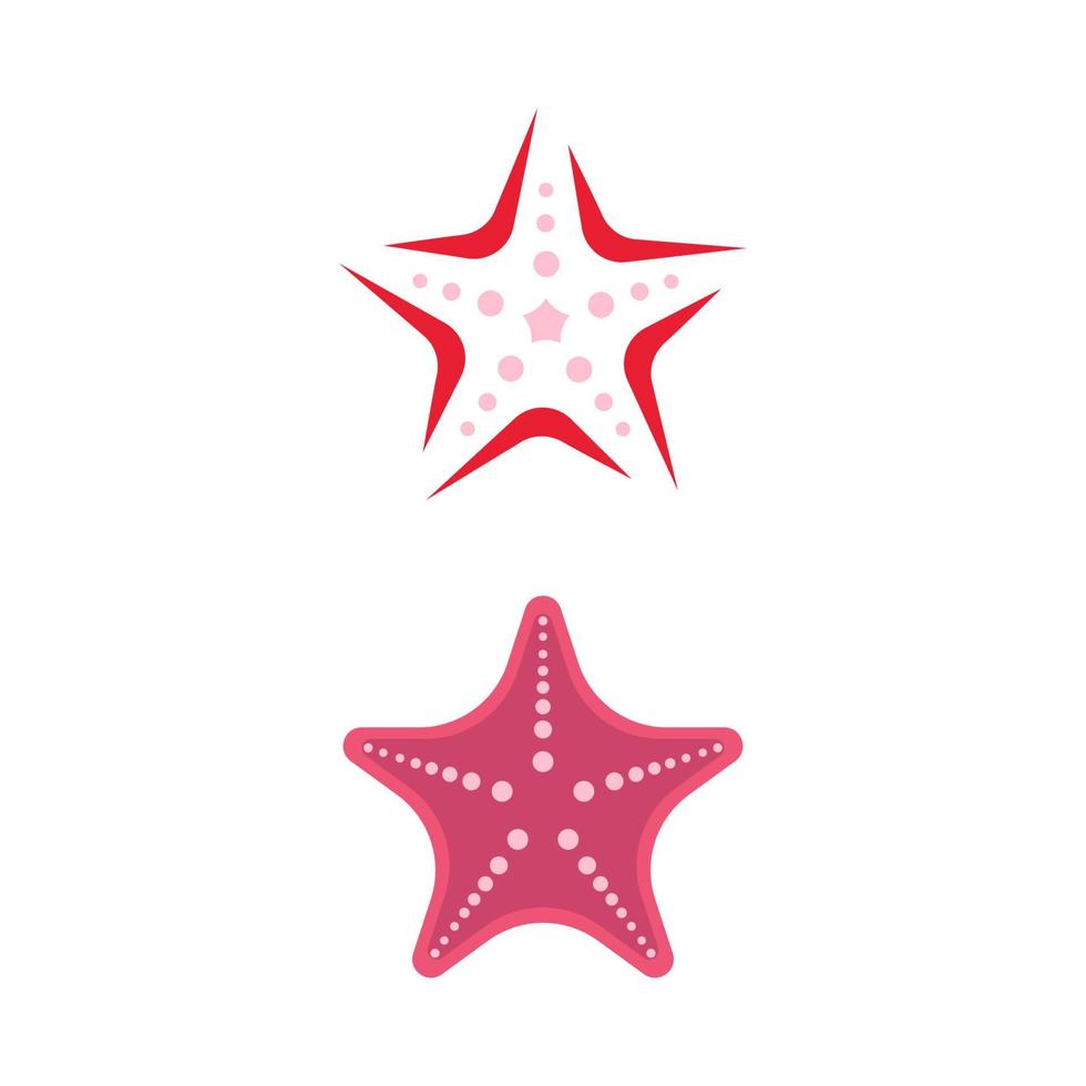 vector de plantilla de icono de pez estrella de mar