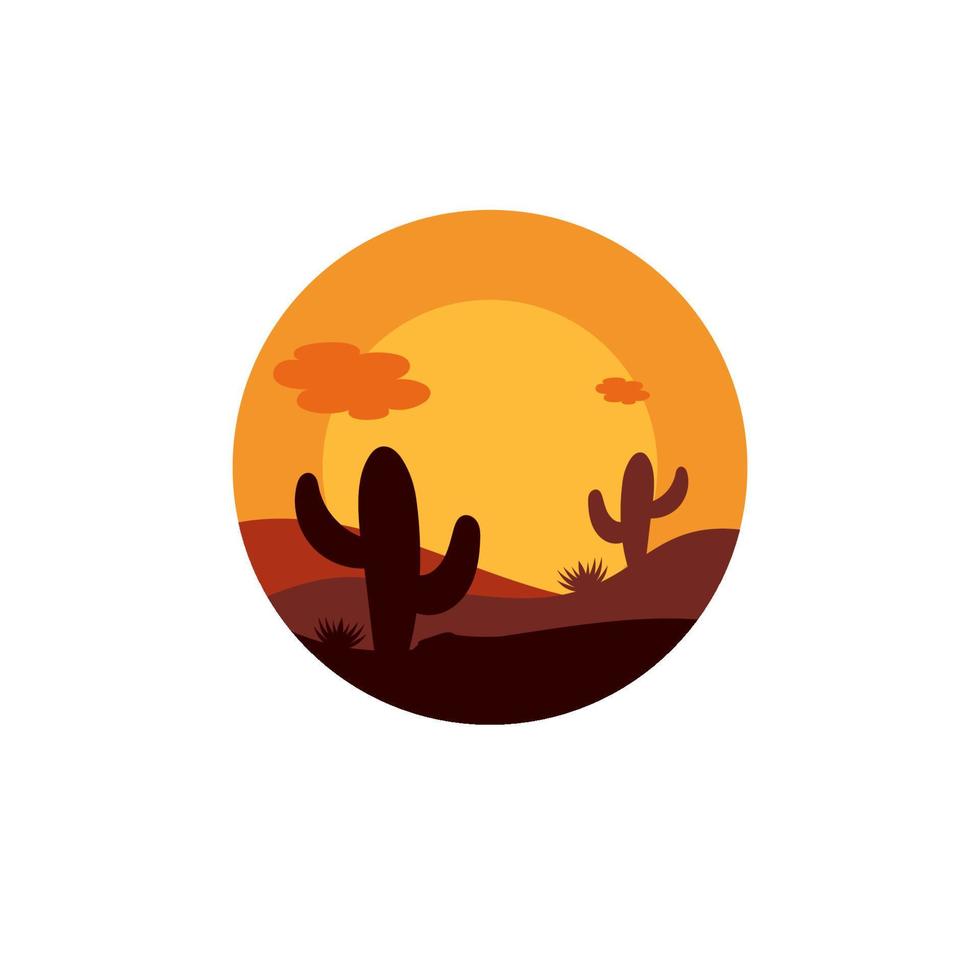 vector de plantilla de diseño de icono de cactus