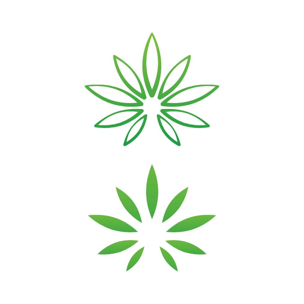 Ilustración de símbolo de signo de marihuana canabis vector