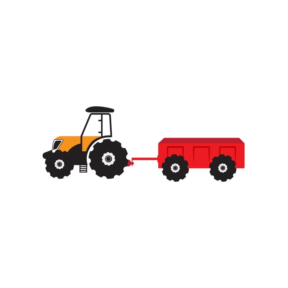 Ilustración de diseño de icono de vector de tractor
