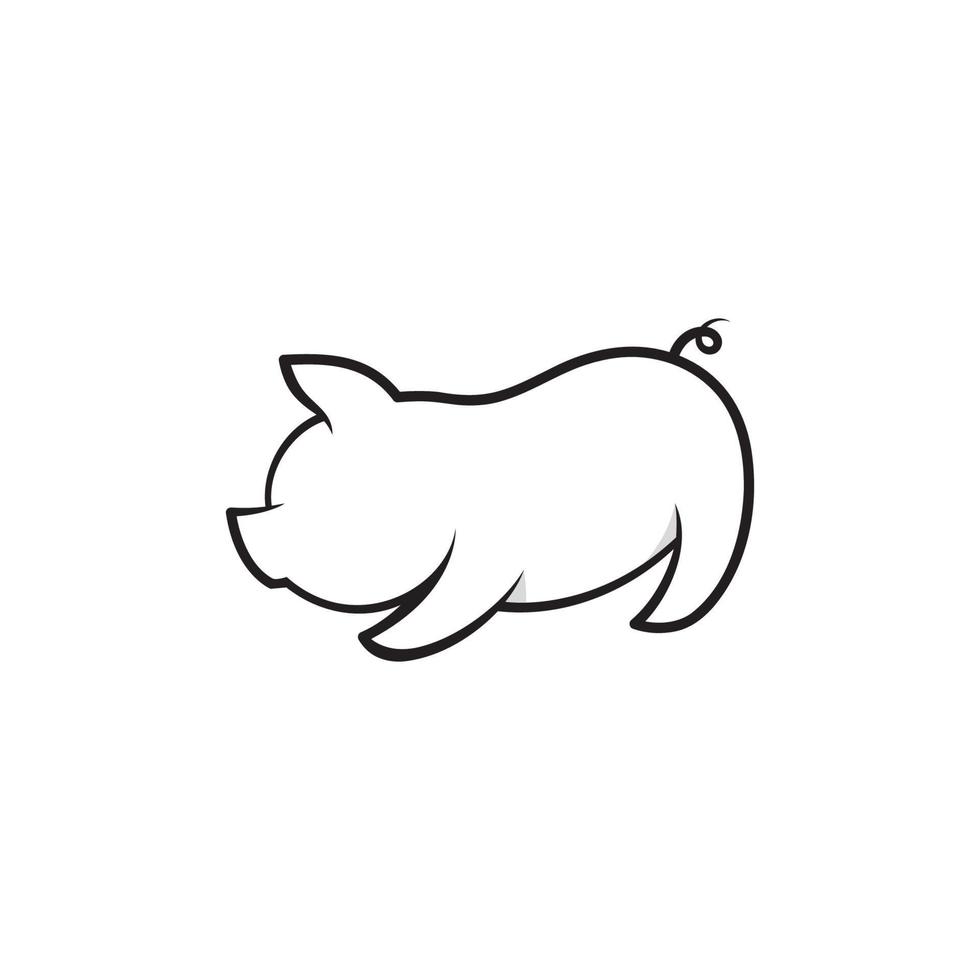 Pig symbol Template vector icon illustration