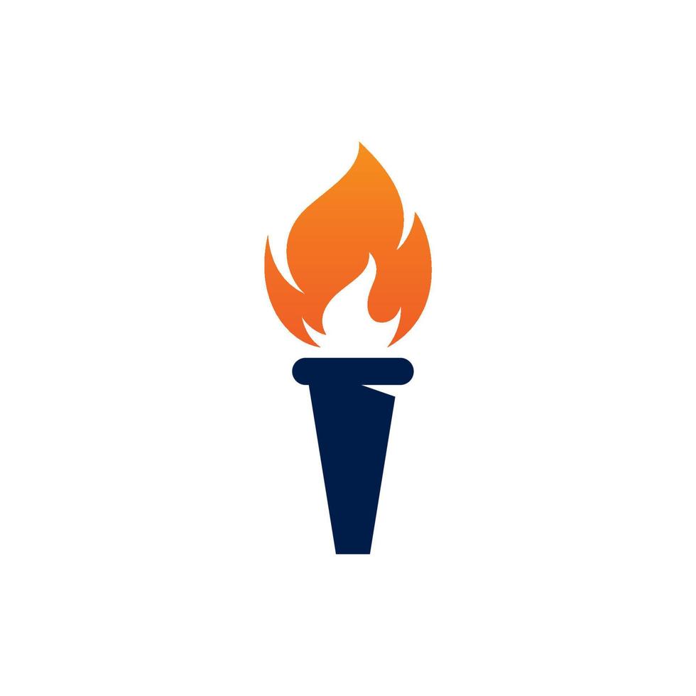 Torch vector icon illustration design