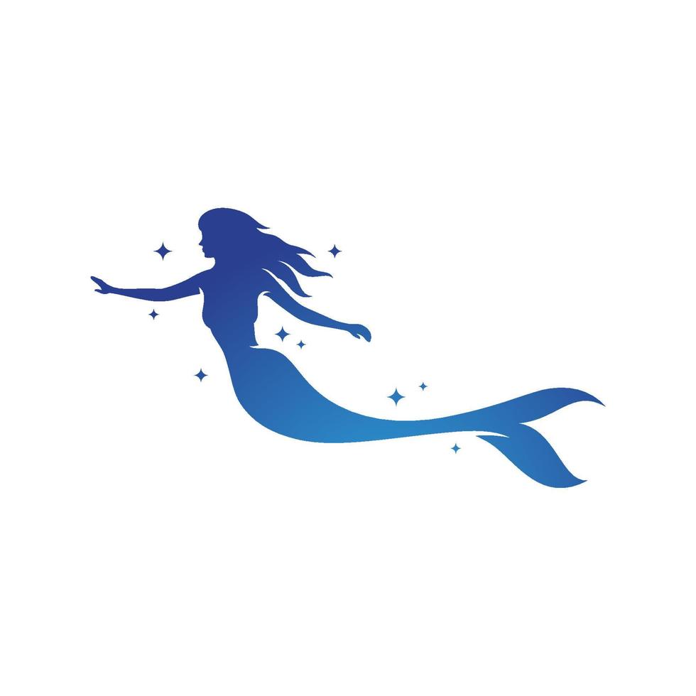 diseño de ilustración de vector de sirena