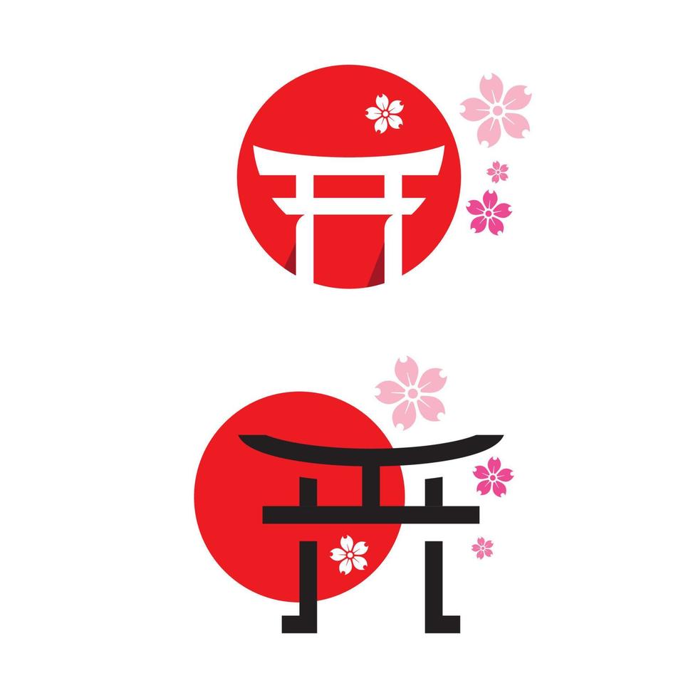 Gate Japan Vector icon design illustration