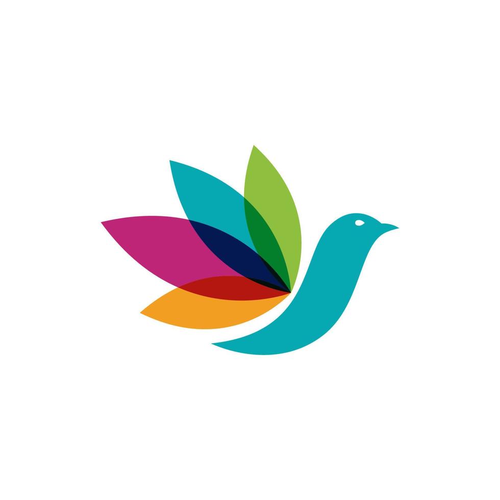 Bird wing Dove icon Template vector