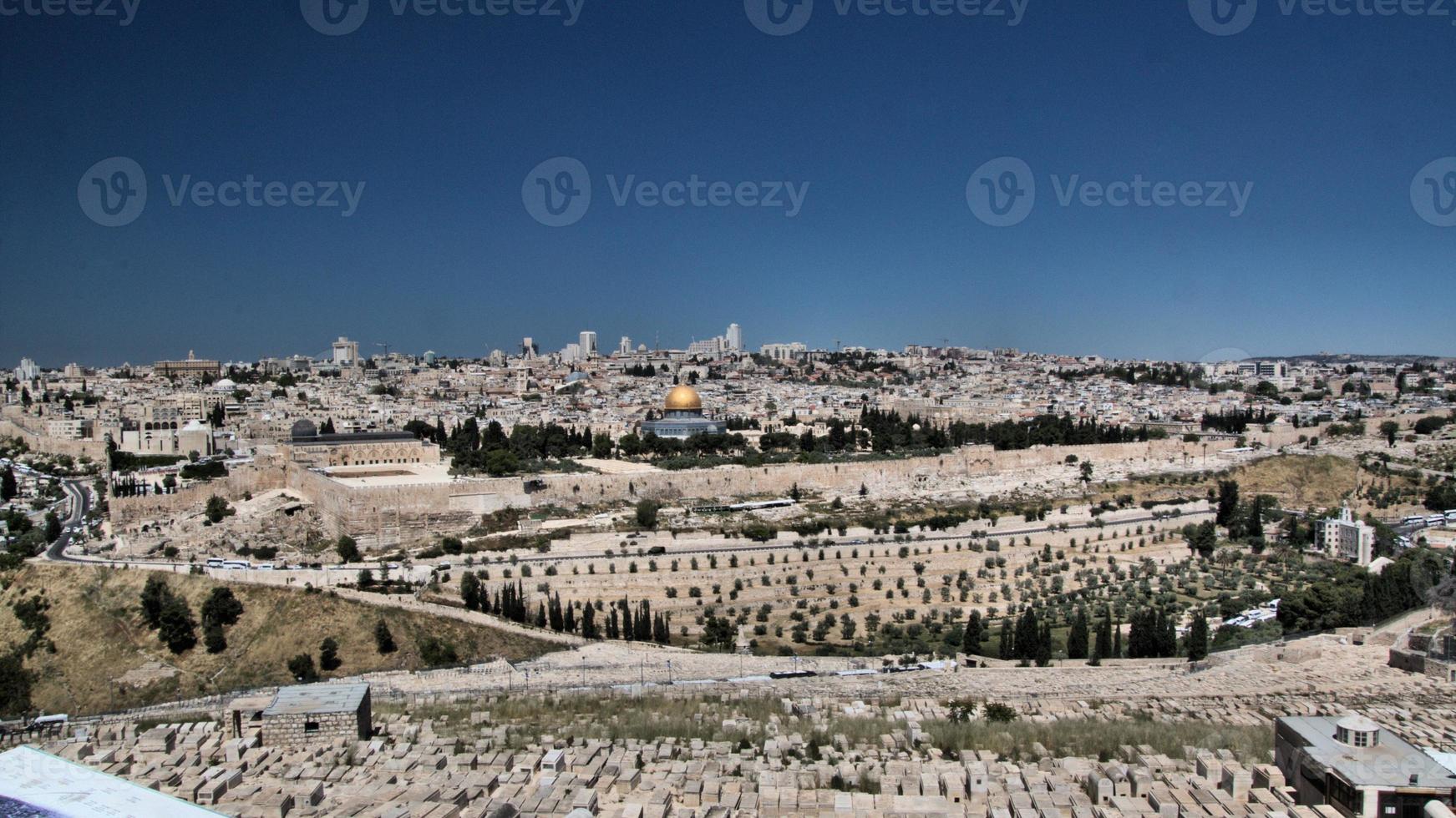 A view of Jerusalem from the Mount of Olives photo