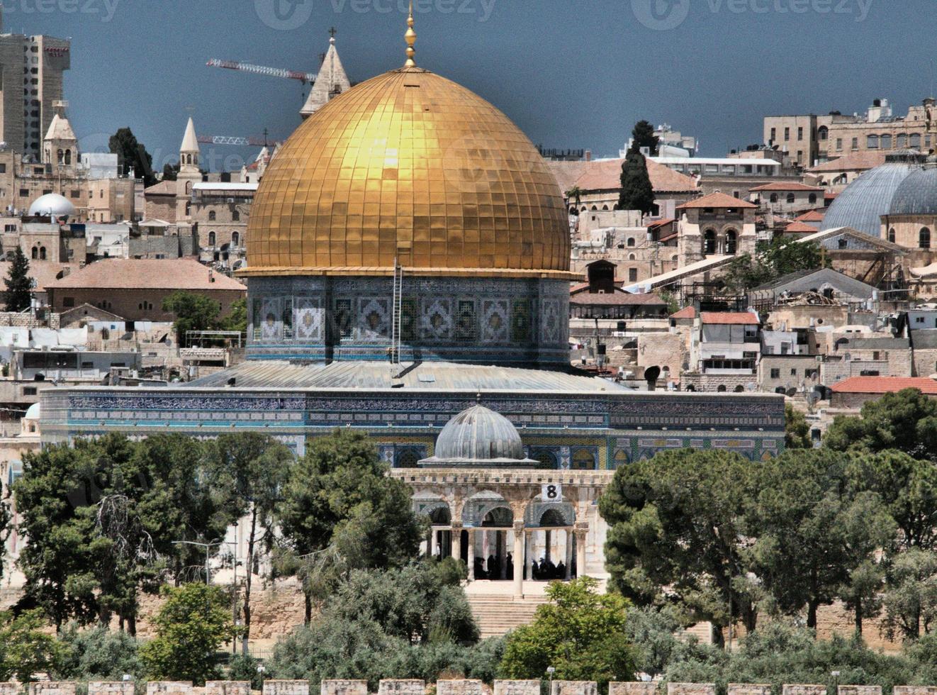 A view of the Dome of the Rock from the Mount of Olives photo