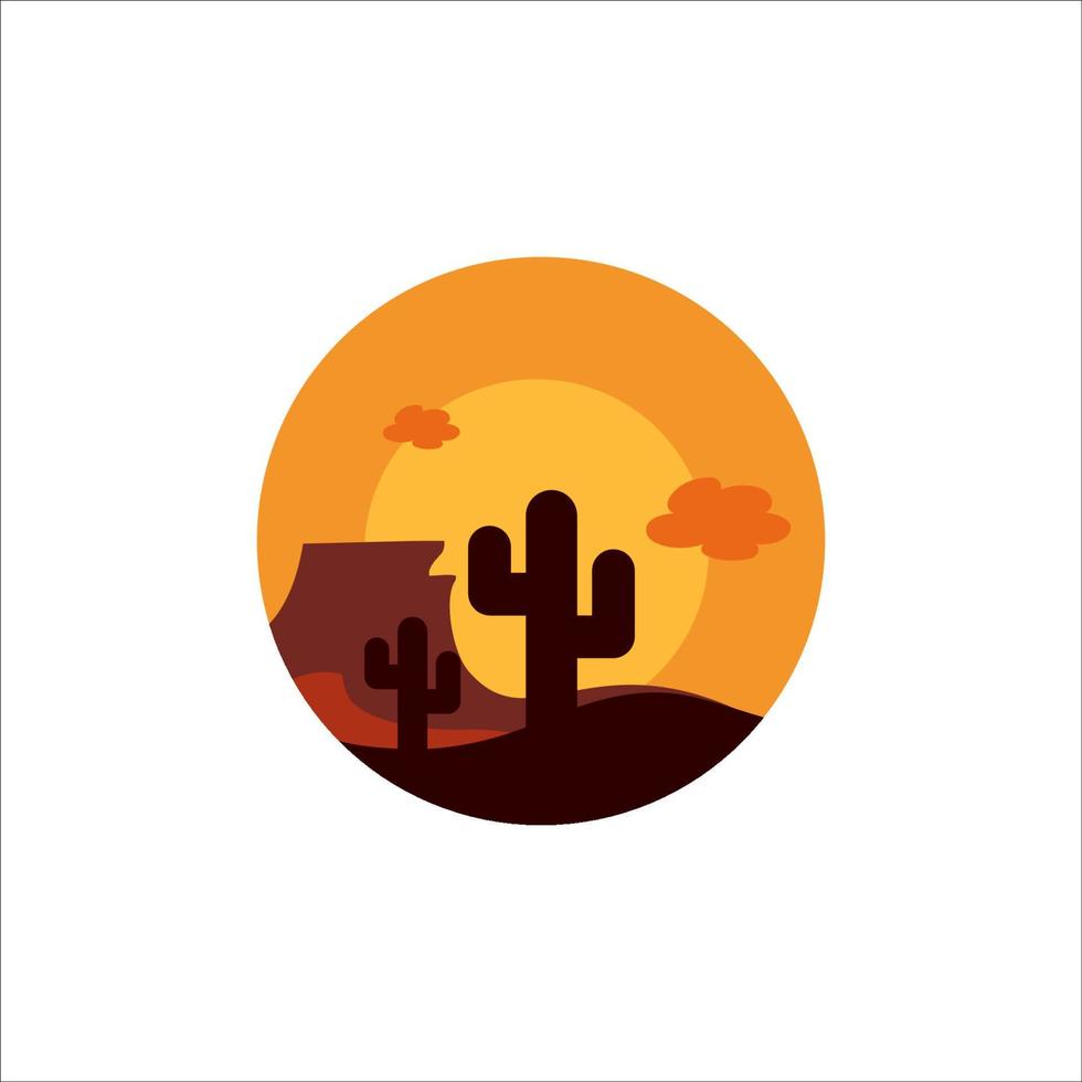 vector de plantilla de diseño de icono de cactus