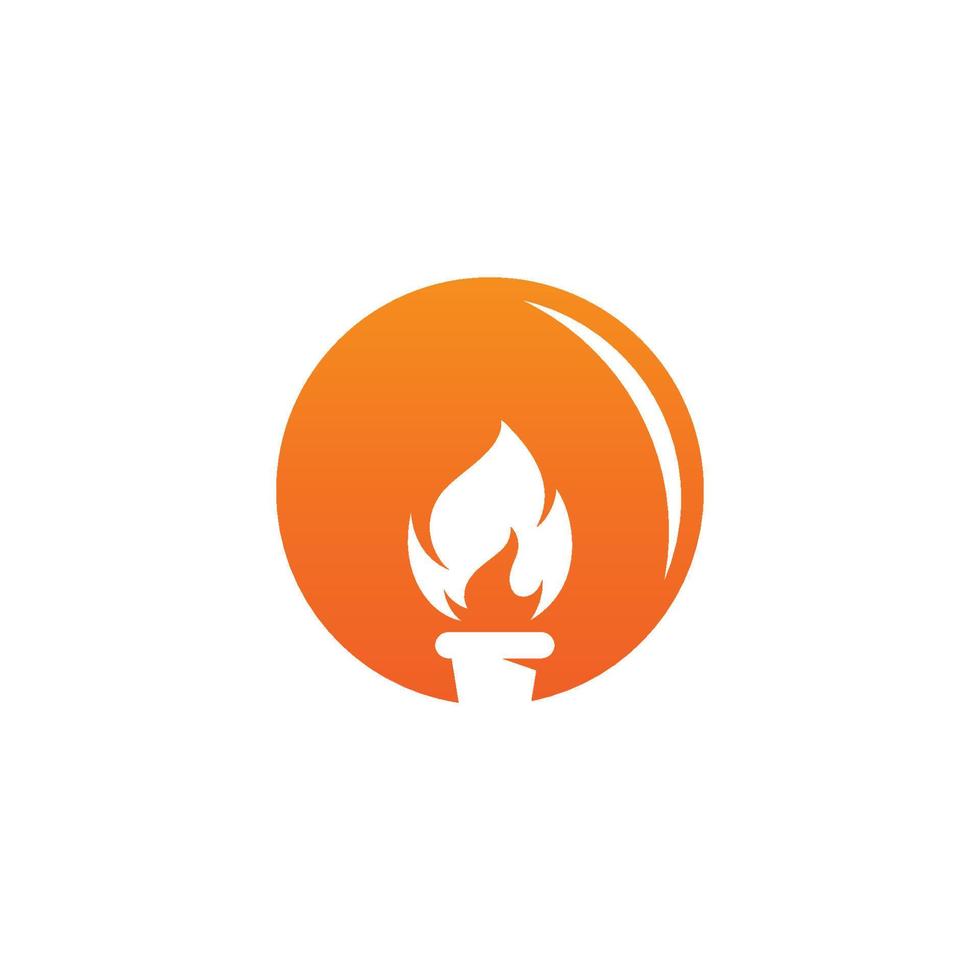 Torch vector icon illustration design
