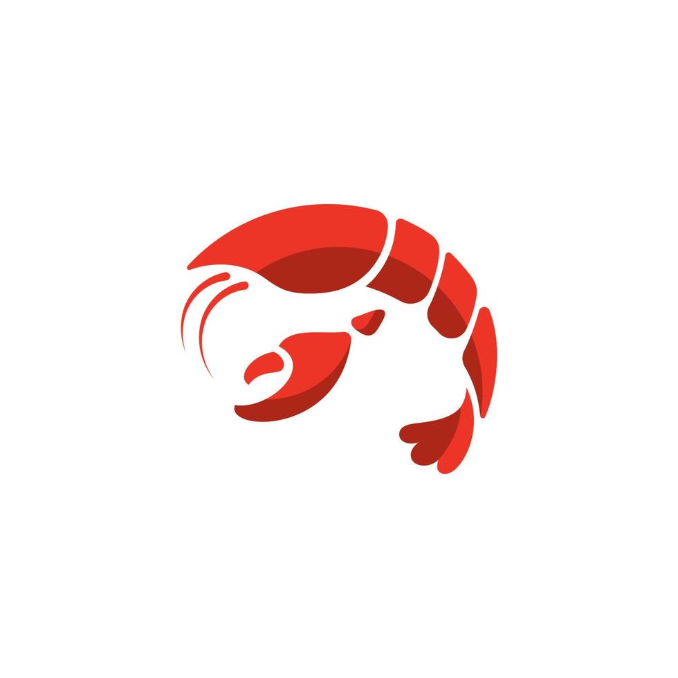 Shrimp vector icon illustration