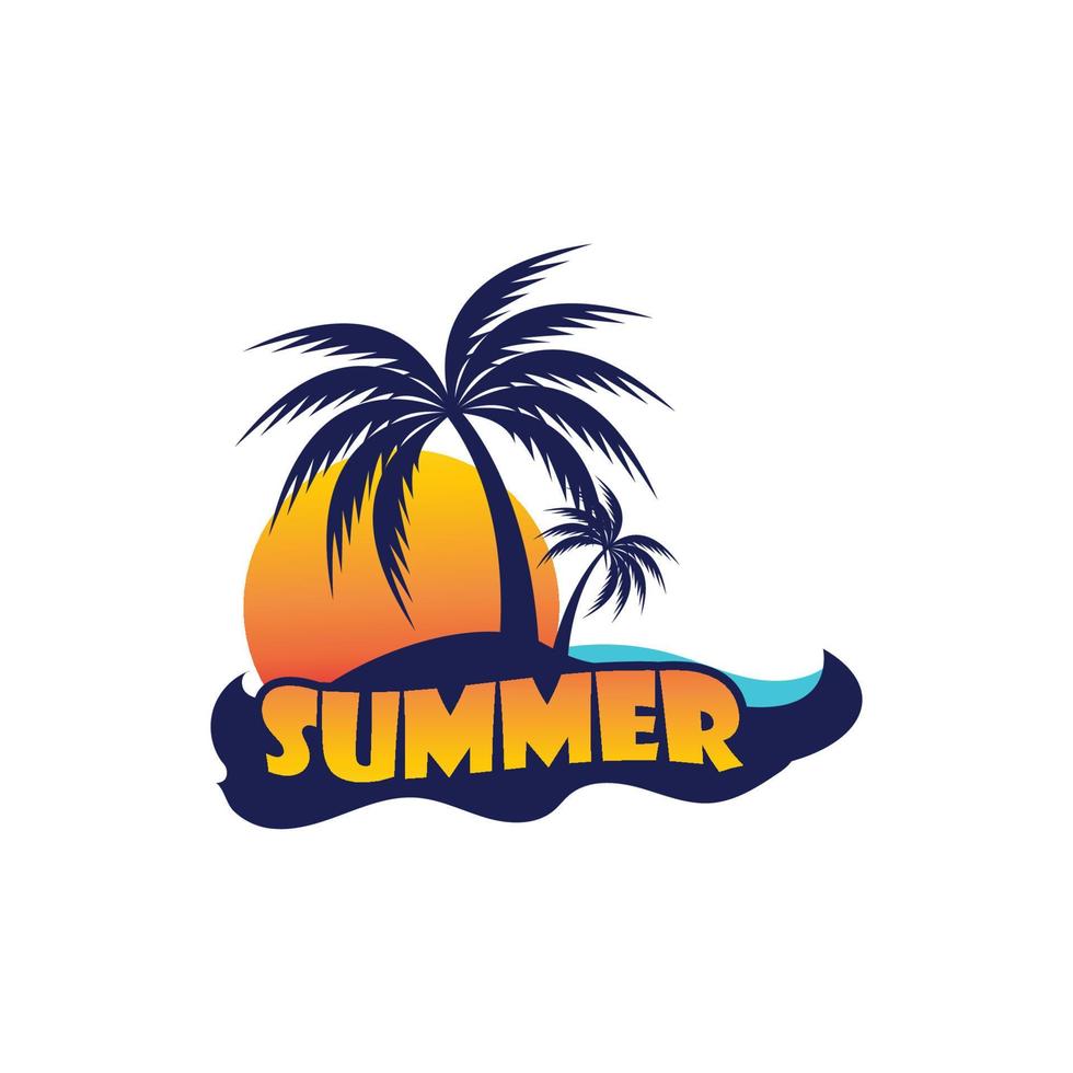 Summer beach Vector icon design illustration