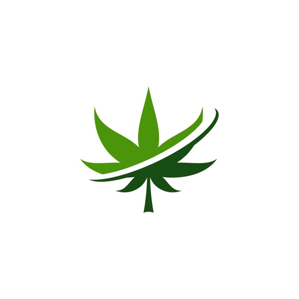 Ilustración de símbolo de signo de marihuana canabis vector