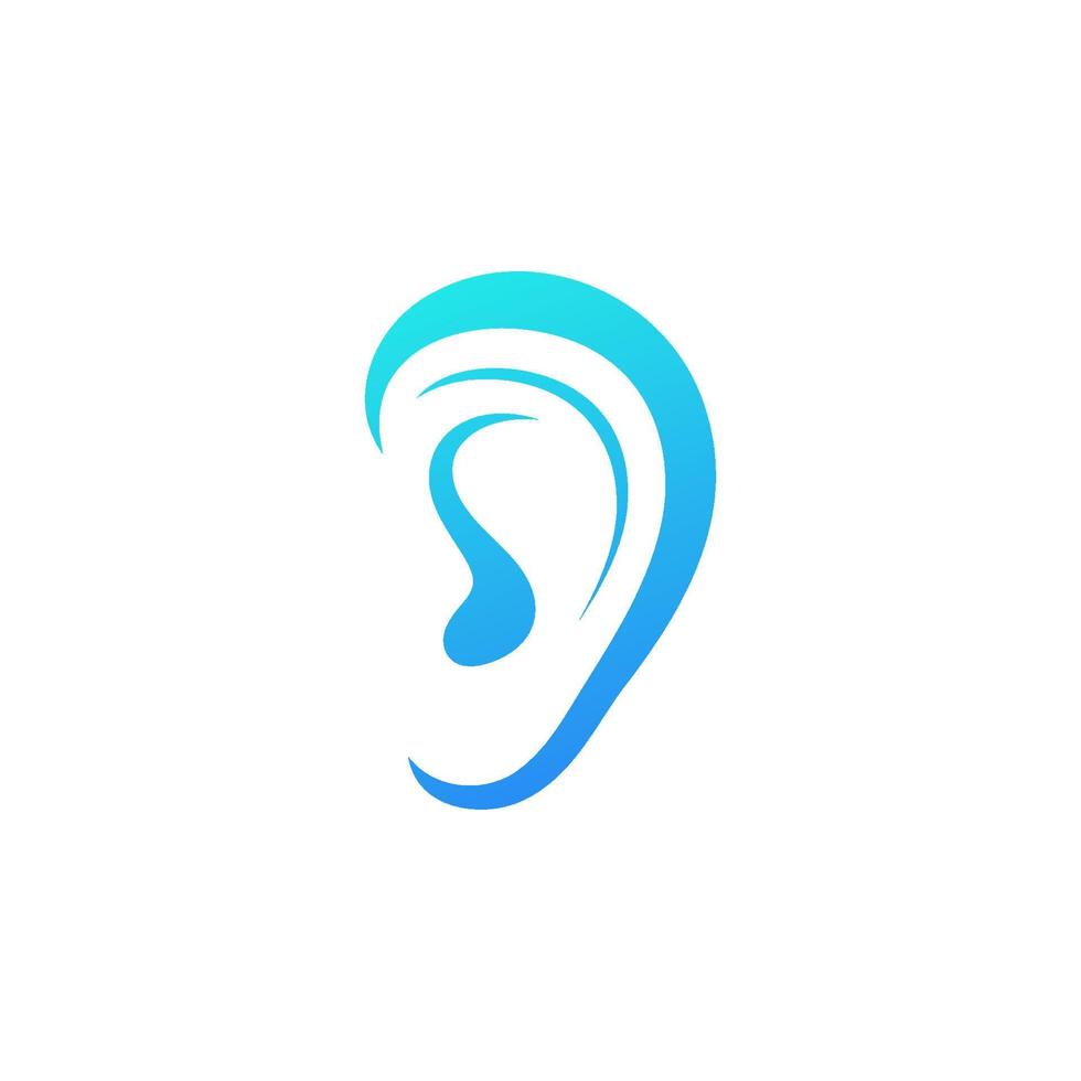 Hearing icon illustration Template vector