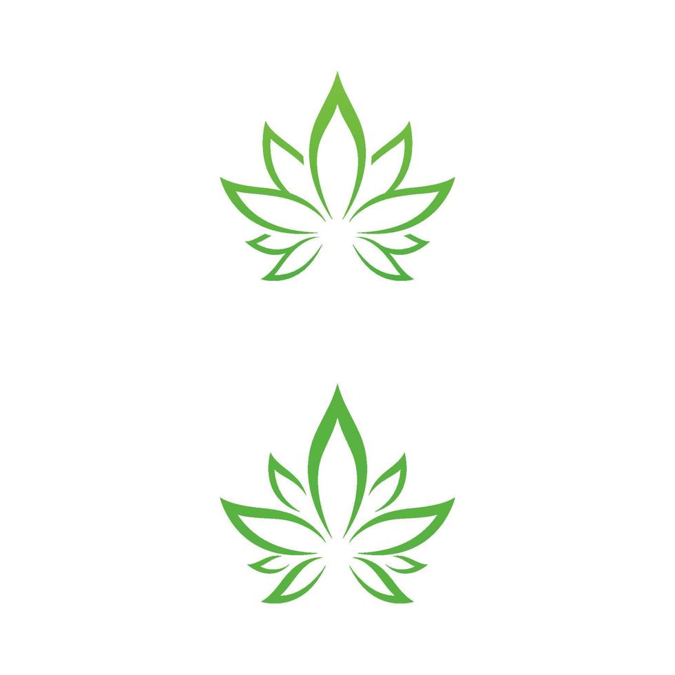 Ilustración de símbolo de signo de marihuana canabis vector