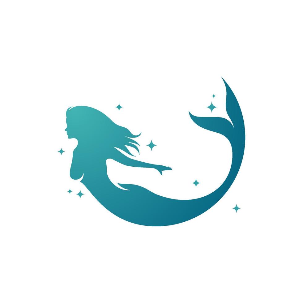 diseño de ilustración de vector de sirena