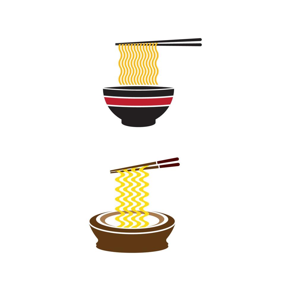 ilustración de símbolo de signo de comida de fideos vector